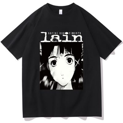 Anime Serial Experiments Lain Tshirt Men Psychological Fiction Animation Tshirt Iwakura Manga