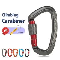 กลางแจ้งProfessional Rock Climbing Carabiner 25kNล็อคD-Shapeความปลอดภัยหัวเข็มขัดสำหรับคีย์เครื่องมืออุปกรณ์-WIOJ SHOP