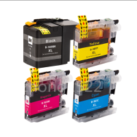 4 Pack LC569XL-BK LC565XL-C LC565XL-M LC565XL-Y Full Set Print Ink Cartridge for Brother MFC-J3720 MFC-J3520 Color Inkjet Printer - LC569 LC565 XL High Capacity LC569XL BK Black LC565XL C Cyan M Magenta Y Yellow High Yield