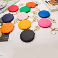 【BEIBEI】 （Papaya） Mini Round Lady Makeup Mirror Portable Compact Pocket Cosmetic Mirror Keyring {bigsale}