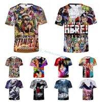 2023 Newmen ผู้หญิง Anime stampede 3D พิมพ์ Casual แขนสั้น TEE T-Shirt