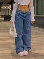 กางเกงยีนส์เอวต่ำสำหรับผู้หญิง2022กางเกงยีนส์ขาบานแฟชั่นใหม่ขาตรงกางเกงยีนส์ Y2k กางเกงขายาวหลวมสีฟ้ากางเกงยีนส์คุณแม่ล้าง90S Xiaoyou