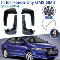 แผ่นบังโคลนรถสำหรับฮอนด้าซิตี้ GM2 GM3 2008-2014 5th อุปกรณ์แต่งบังโคลน4x อุปกรณ์ป้องกันการกระเด็นยางกันโคลน