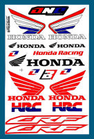 HONDA RACING CRF (สีแดง)สติกเกอร์แต่งรถ สำหรับรถมอเตอร์ไซค์ ติดรถยนต์ หมวกกันน็อค โลโก้  Stickersยอดฮิด จำนวน 1 แผ่น