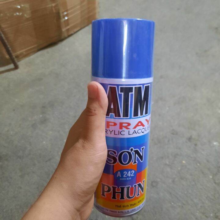 Sơn Phun Xịt Atm Màu Xanh Dương A242 Chất Lượng Cao Thể Tích 400ml