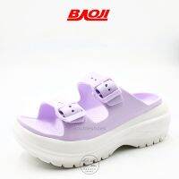 [ลิขสิทธิ์แท้] Baoji Clog รองเท้าแตะ แบบสวม ผู้หญิง พื้นหนา เสริมโฟม บาโอจิแท้ BO37-118 สีม่วง