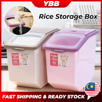 YBB Malaysia Rice Storage Box With Wheels 5kg 10kg 15kg rice storage yp319 bekas penyimpan berasas nasi roda viral