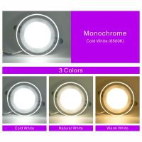 10pcslot 6W 3Colors Changeable LED Downlight 220V Recessed Round Panel Light Indoor Lighting Down Light ColdNaturalWarm White