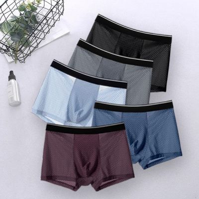 SP - กางเกงในผู้ชาย UNSENSE แบบBoxer (บ๊อกเซอร์) รุ่นขอบดำ  ตัวผ้านิ่มลืนใส่สบายระบายอากาศได้ดี 112กางเกงชั้นใน Sexy กางเกงในไซส์ใหญ่