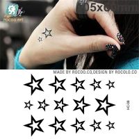 【YF】 Body Art Waterproof Temporary Tattoos For Men Women Classics 3d Star Design Flash Tattoo Sticker Free Shipping HC1008