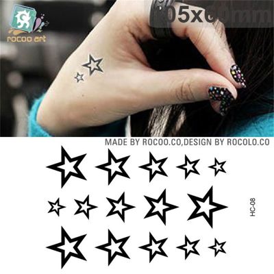 Body Art Waterproof Temporary Tattoos For Men Women Classics 3d Star Design Flash Tattoo Sticker Free Shipping HC1008