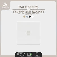 *New Arrival* White Matte Minimal Style Telephone Socket ปลั๊ก [SAHN] เต้ารับสัญญาณโทรศัพท์ รุ่น Dale Series (D17) สีขาวแมตช์ ดีไซน์สวย สไตล์มินิมอล