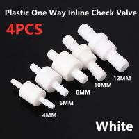 1PC/4PCS Plastic One Way Inline Check Valve Gas Air Liquid Water Fluids Valve For Water Petrol Diesel Oils Or Other 6/8/10/12MM