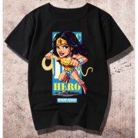 2023 New DC mens short-sleeved T-shirt, anime Wonder Woman cotton short-sleeved T-shirt birthday gift