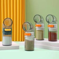 HIPS 1Pc/1 Set Practical Moisture-proof Salt Sugar Seasoning Jar Easy-Refilling Spice Jar Visible Balance   Kitchen Supply