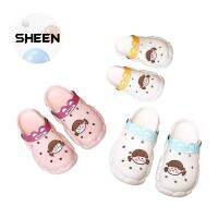 SHEEN : Clogs Shoes รองเท้าหัวโต รองเท้าแฟชั่น สไตล์เกาหลี รัดส้น พื้นหนานุ่ม ใส่สบายเท้า มีการ์ตูนตกแต่งรองเท้าทุกคู่