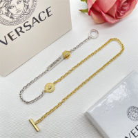 Versacees∮ Double Color-Blocking Women S Necklaces With Pendant Sweater Accessories Fashion Necklaces High Quality Women Jewellery