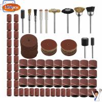 TENGJI 150PCS/Set Mandrels ทราย พลาสติกโลหะไม้ แถบกระดาษขัด แปรงลวด แกนขัดทราย ล้อบด ชุดกลองขัดทราย