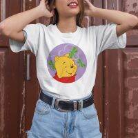 【Fashion】New Disney Honey T-shirt Female Breathable Vintage Winnie The Pooh Disney Loose Cartoon Women Clothes Exquisite Ulzzang Arrivals แฟชั่นแขนสั้นผ้าฝ้าย