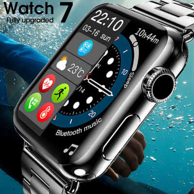 2022New ผู้หญิง S Mart W Atch เต็ม Touch Screen สนับสนุนกดอัตราการเต้นหัวใจความดันโลหิตสมาร์ทนาฬิกาผู้ชายสำหรับ Apple Android นาฬิกาผู้หญิง