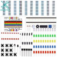 LIKANTA ชุดตัวต้านทาน Arduino สำหรับ MEGA2560 Arduino ชิ้นส่วนอิเล็กทรอนิกส์อุปกรณ์อิเล็กทรอนิกส์ตัวเก็บประจุชุดเริ่มต้นกริ่ง LED พื้นฐาน