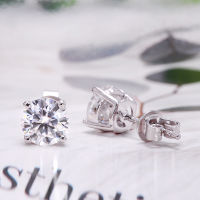 AEAW Round Moissanite Cut Total 2.00ct 6.5mm Diamond Test Passed Moissanite Silver Earring Jewelry Girlfriend Gift