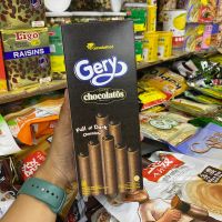 Gery Chocolatos Wafer Roll? เวเฟอร์แท่งสอดไส้ช็อคโกแลต (1 กล่อง 16g x 10pcs) รสดาร์กช็อคโกแลต [FM253]