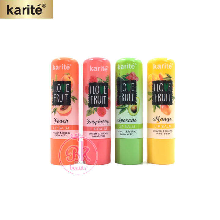 karite-ลิปบาล์ม-ลิปมัน-ลิปมันเปลี่ยนสี-หอมกลิ่นผลไม้-บำรุงริมฝีปาก-ไม่ให้แห้ง-ไม่ลอกเป็นคราบ-สีสวยหวาน-ลิปมันกลิ่นผลไม้