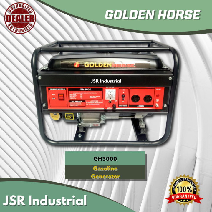GOLDEN HORSE GH3000 Gasoline Generator [JSR GGE] Lazada PH