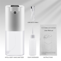 Automatic Soap Dispenser with Sensor, 400 Ml, USB Rechargeable Foam Soap Dispenser, IPX4 Waterproof, Non-Contact