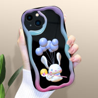 Mop Mall เคสสำหรับ Apple iPhone 15 Plus 15 Pro น่ารักลาย Cinnamoroll Kity เคสเนื้อครีมขอบลอนเคสซิลิโคนแบบนิ่มเคสโทรศัพท์