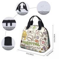 Portable Lunch Bag Cartoon Nurse Thermal Insulated Lunch Tote Office Cooler Bento Pouch Lunch Container Food Storage Handbag