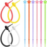 1-10pcs Silicone Cable Ties Reusable Data Cable Straps Cord Organizer Multi-Purpose Home Office Kitchen Power Line Management