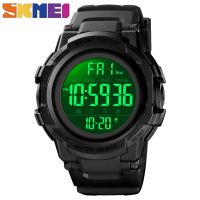 ✖﹍☂ SKMEI Sport Mens Watches 2 Time Waterproof Digital Men Wristwatch Luminous Chrono Count Down Alarm Hour Clock