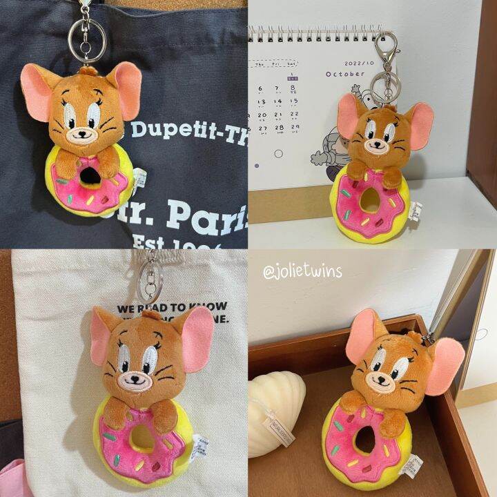 พร้อมส่ง💓 พวงกุญแจ Jerry Donut เจอร์รี่ โดนัท น่ารักปุ๊กปิ๊ก Tom and