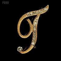 [PDBH Fashion Store] Rhinestone 26ตัวอักษรภาษาอังกฤษเริ่มต้นเข็มกลัด Pin Golden Brooch Collar Pin Women