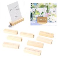 6/10Pcs DIY Wooden Photo Stand Business Card Picture Holder Rectangle Card Clip for Office Wedding Party Table Number Name Sign Clips Pins Tacks