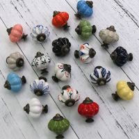 1PC Ceramic Dresser Knobs Drawer Pulls Colorful Cabinet Door Knob Handle Antique Rustic Kitchen Hardware Pull