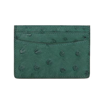 Unisex Leather Card Holder Men Women Fashion Brand Luxury Case Real Ostrich Leather Credit Card Holder Small Bag Wallet