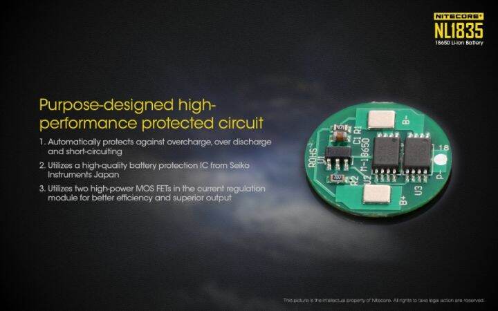 nitecore-ถ่านชาร์จ-nl1835-3-6v-1-ก้อน-มีวงจร-ของแท้