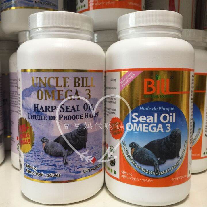 Canadian Kangjiamei BILL seal oil capsules 300 capsules 500mg Omega3