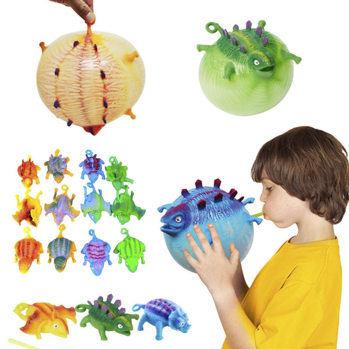 12pcs-funny-blowing-animal-vent-smash-toy-inflatable-dinosaur-ball-kids-toys-water-balloon-squeeze-novelty-party-toys-for-child