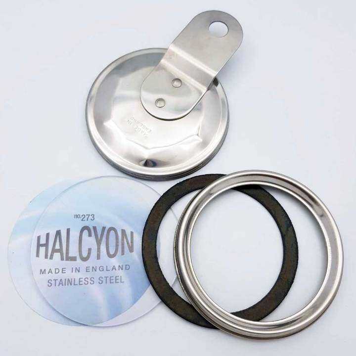 ป้ายวงกลม-ป้ายภาษี-halcyon-สีสแตนเลส-ของแท้-made-in-england