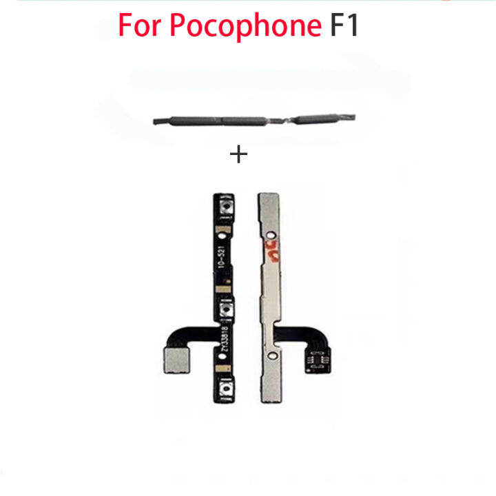 ปุ่มปรับระดับเสียงปุ่มเปิดปิดสายยืดหยุ่นสำหรับ-xiaomi-pocophone-poco-f1อะไหล่สายเคเบิลเฟล็กซ์