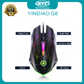 Chuột gaming Yindiao G6 led đa màu sọc cực đẹp (đen) Nhất Tín Computer