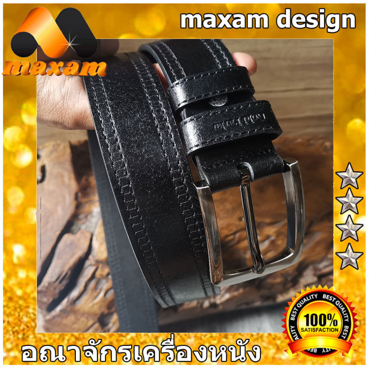 super-black-เย็บลายคู่-คุณภาพเกรด-a-เข็มขัดหนังเเท้ยาวตลอดเส้น-45-นิ้ว-หนังเเท้ๆ-ใช้นานใช้ทน