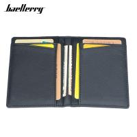Baellerry Brand 100% Cow Genuine Leather Small Card Wallet Men Solid Casual ID Card Case Purse Male Credit Card Holder Card Holders