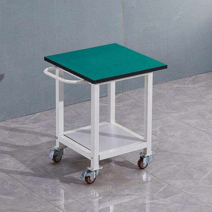 cod-anti-static-workbench-movable-double-layer-three-layer-wheeled-trolley-activity-packaging-test-bench-turnover-car