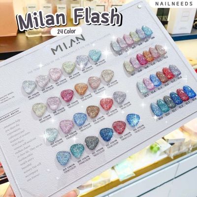 ชุดสี Milan Flash สีแฟลช 24สี สีแฟลช เล็บเจล ยาทาเล็บ แถมชาร์ทสำเร็จ ชุดสีเล็บเจล