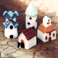 【CC】❄  4 Kawaii Church Miniature Crafts Garden Ornament Hand-made Decoration 1PC